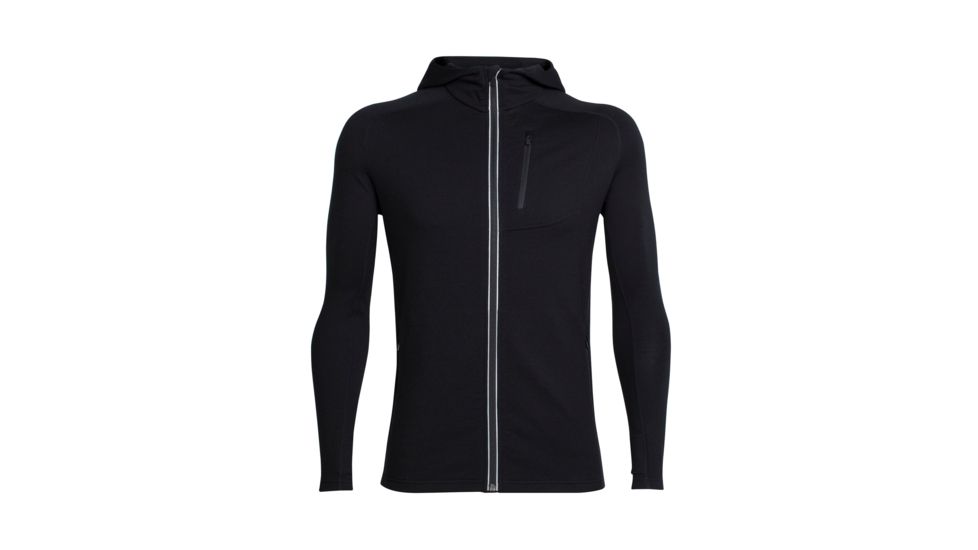 Icebreaker Quantum Long Sleeve Zip Hood, Black, 2XL, 103872001XXL