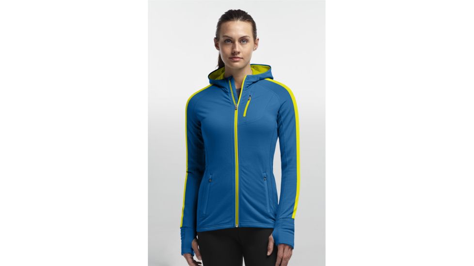 Icebreaker Quantum Plus Long Sleeve Zip Hood - Women's-Cruise-Small