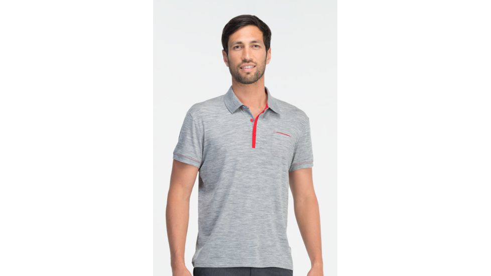Icebreaker Quattro Short Sleeve Polo Clearance - Men's-Metro-Small