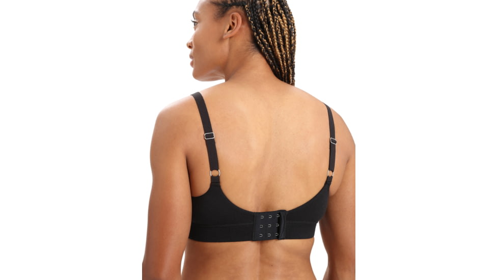 Icebreaker Merino Queens Clasp Bra - Women's, Black, Extra Small, IB0A59HR001XS