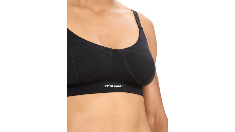 Icebreaker Queens Clasp Bra - Womens, Black, Extra Small, IB0A59HR001XS