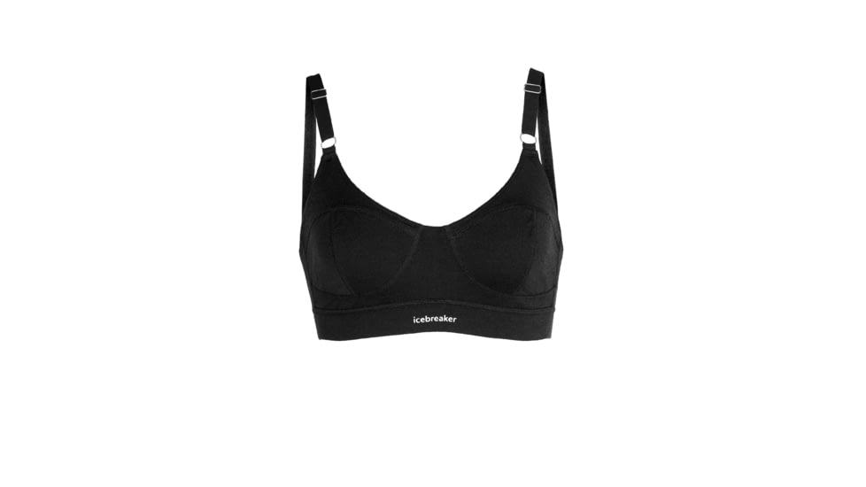 Icebreaker Queens Clasp Bra - Womens, Black, Extra Small, IB0A59HR001XS