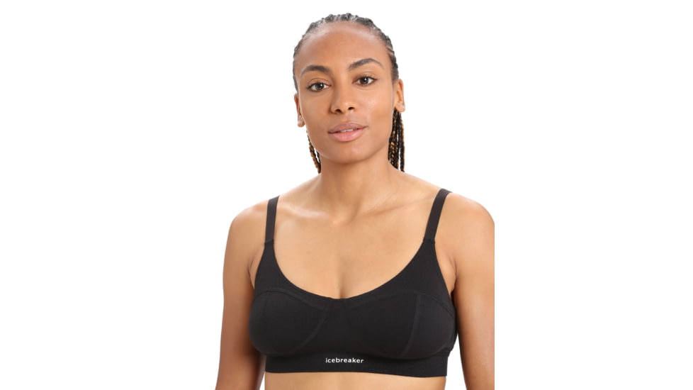 Icebreaker Queens Clasp Bra - Womens, Black, Extra Small, IB0A59HR001XS
