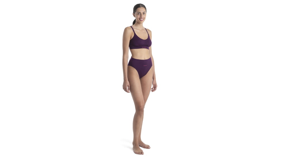 Icebreaker Queens Clasp Bra - Women's, Nightshade, Large, IB0A59HR853L