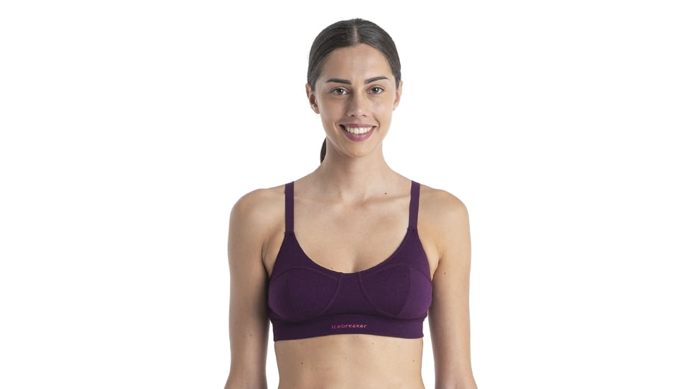 Icebreaker Queens Clasp Bra - Womens, Nightshade, Large, IB0A59HR853L