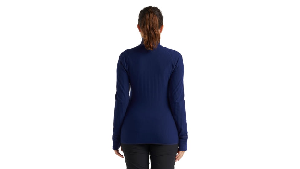 Icebreaker RealFleece Descender Long Sleeve Zip Jacket - Womens, Royal Navy, Small, IB103900466S