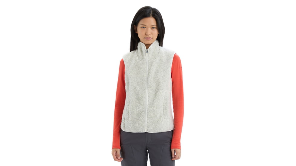 Icebreaker RealFleece Merino High Pile Vest - Women's, Ecru Heather, Extra Small, IB0A56O1116XS