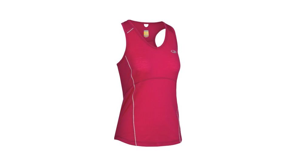 Icebreaker Run Rush Tank - Women's-Cerise-Large