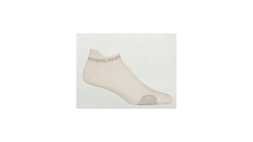 Icebreaker Run Ultralite Micro Sock Clearance - Women's-White/Silver/White-Large
