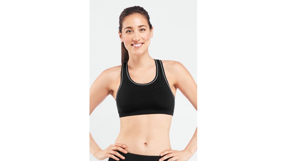 Icebreaker Rush Bra - Womens-Black-X-Small