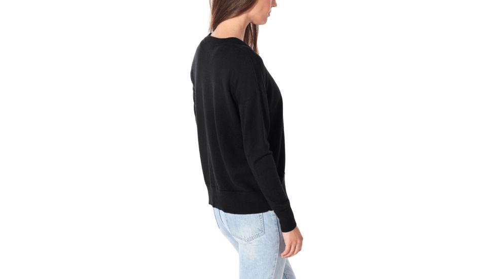 Icebreaker Shearer Crewe Sweater - Womens, Black, Large, 104822001L