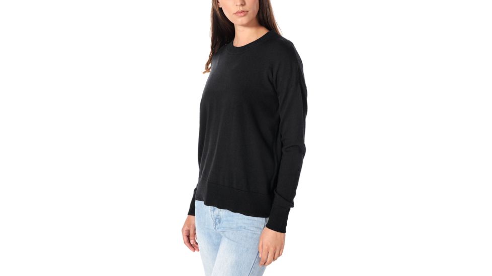 Icebreaker Shearer Crewe Sweater - Womens, Black, Large, 104822001L