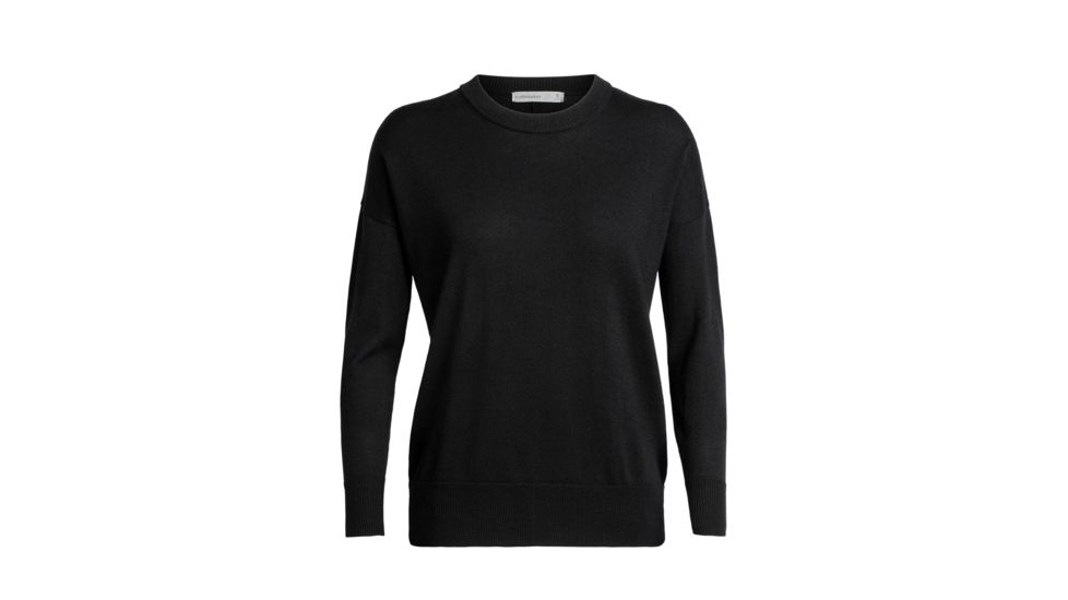 Icebreaker Shearer Crewe Sweater - Womens, Black, Large, 104822001L