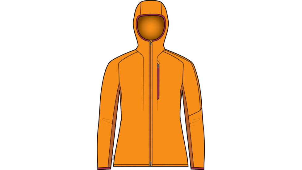 Icebreaker Shell+ Merino Cotton Windbreaker - Women's, Solar/Earth/Electronpink/Cb, Large, IB0A56OC860L