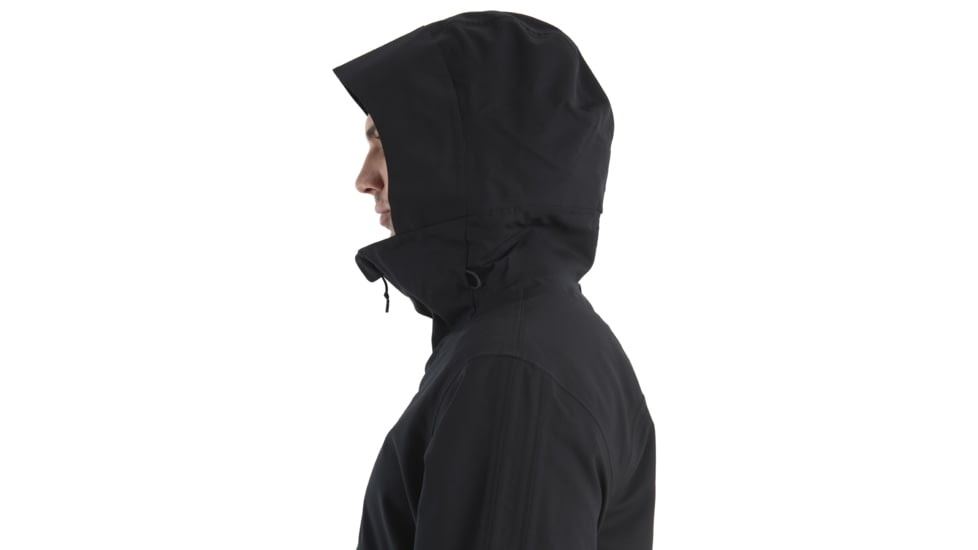 Icebreaker Shell+ Peak Hooded Jacket - Mens, Black, Small, IB0A56QB001S