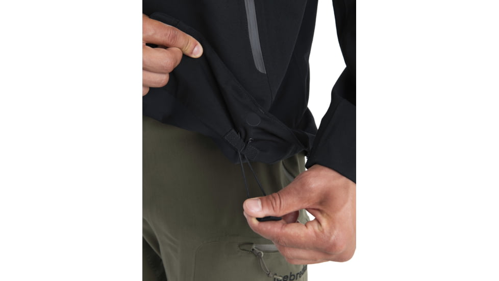 Icebreaker Shell+ Peak Hooded Jacket - Mens, Black, Small, IB0A56QB001S