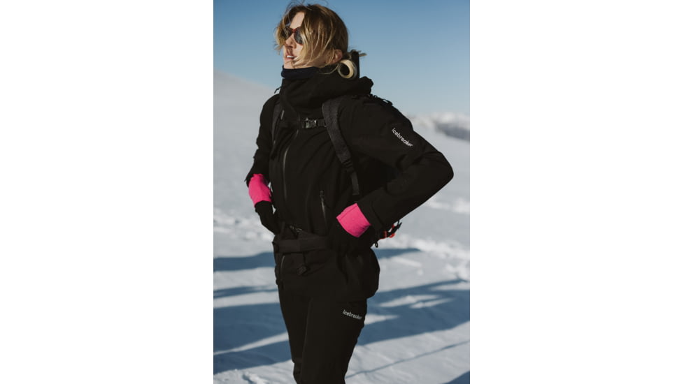 Icebreaker Shell+ Peak Hooded Jacket - Womens, Black, Extra Large, IB0A56SN001XL