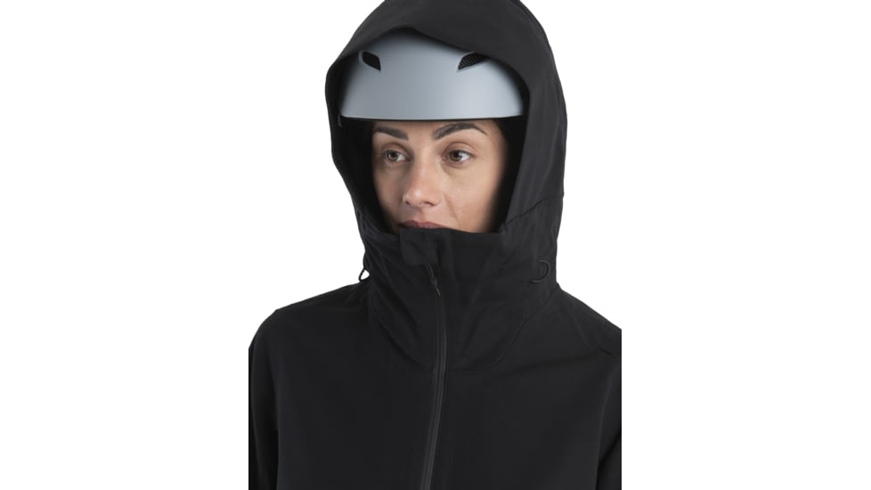 Icebreaker Shell+ Peak Hooded Jacket - Womens, Black, Extra Large, IB0A56SN001XL