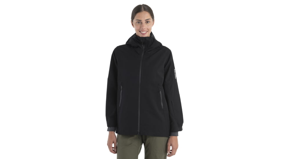 Icebreaker Shell+ Peak Hooded Jacket - Womens, Black, Extra Large, IB0A56SN001XL