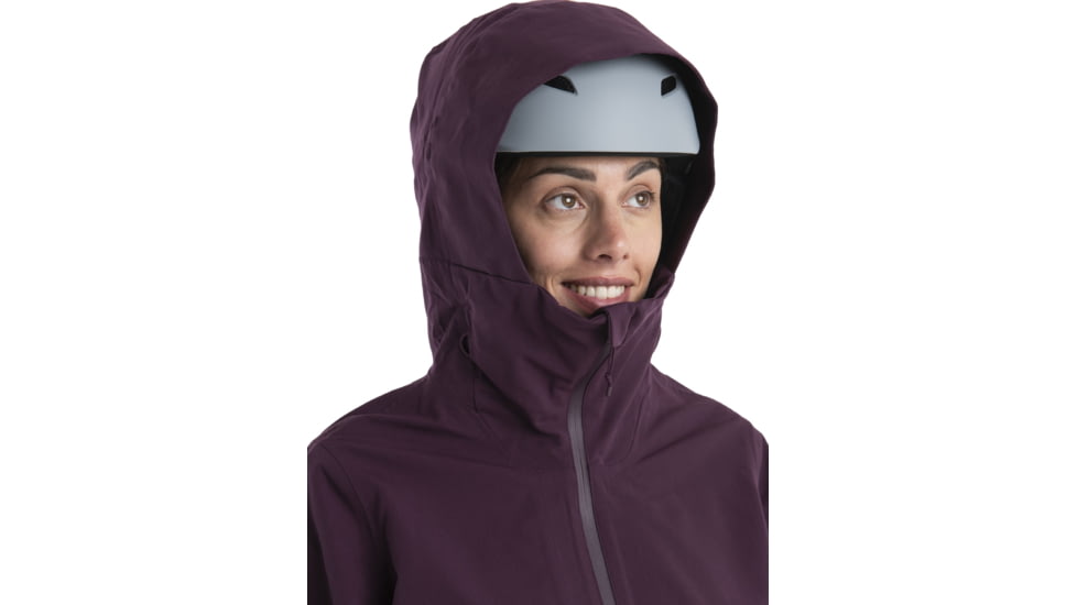 Icebreaker Shell+ Peak Hooded Jacket - Womens, Nightshade, Medium, IB0A56SN853M