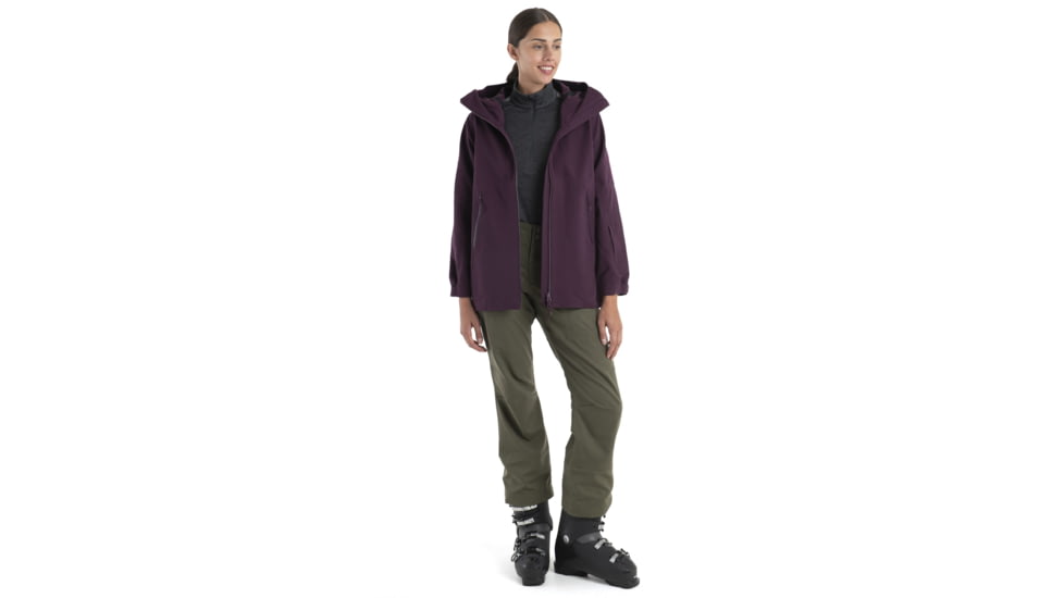 Icebreaker Shell+ Peak Hooded Jacket - Womens, Nightshade, Medium, IB0A56SN853M