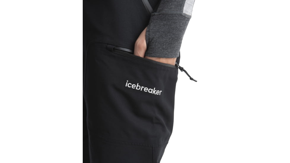 Icebreaker Shell+ Peak Pants - Womens, Black, Small, IB0A56SM001S