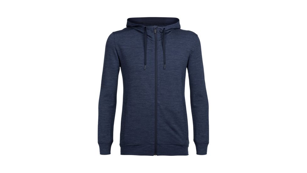 Icebreaker Shifter Long Sleeve Zip Hood - Men's, Fathom Heather, Large, 104044404L