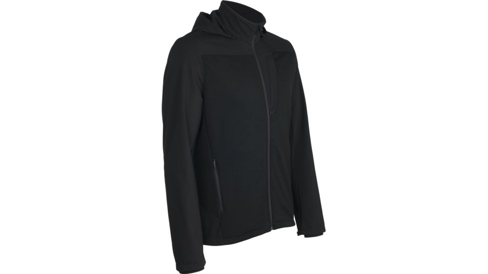 Icebreaker Sierra+ Hood Jacket - Men's-Black-X-Large