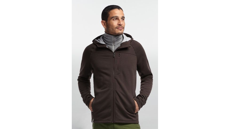 Icebreaker Sierra+ Hood Jacket - Men's-Walnut-Small