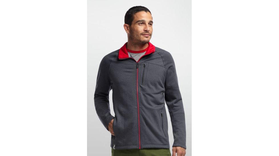 Icebreaker Sierra Long Sleeve Full Zip Jacket - Men's-Mount Icon Pattern Monsoon-Small