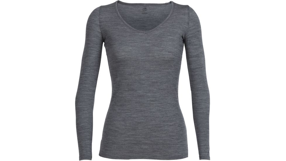 Icebreaker Siren Long Sleeve Sweetheart Top - Women's, Gritstone Heather, Extra Large, IB103194004XL