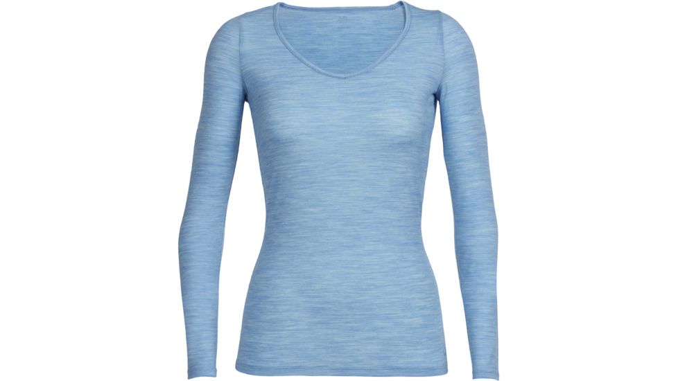 Icebreaker Siren Long Sleeve Sweetheart Top - Women's-Mist Blue Heather-Large