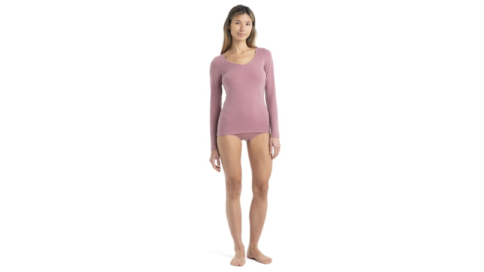 Icebreaker Siren Long Sleeve SweeTheart Top - Womens, Crystal, Medium, IB103194937M