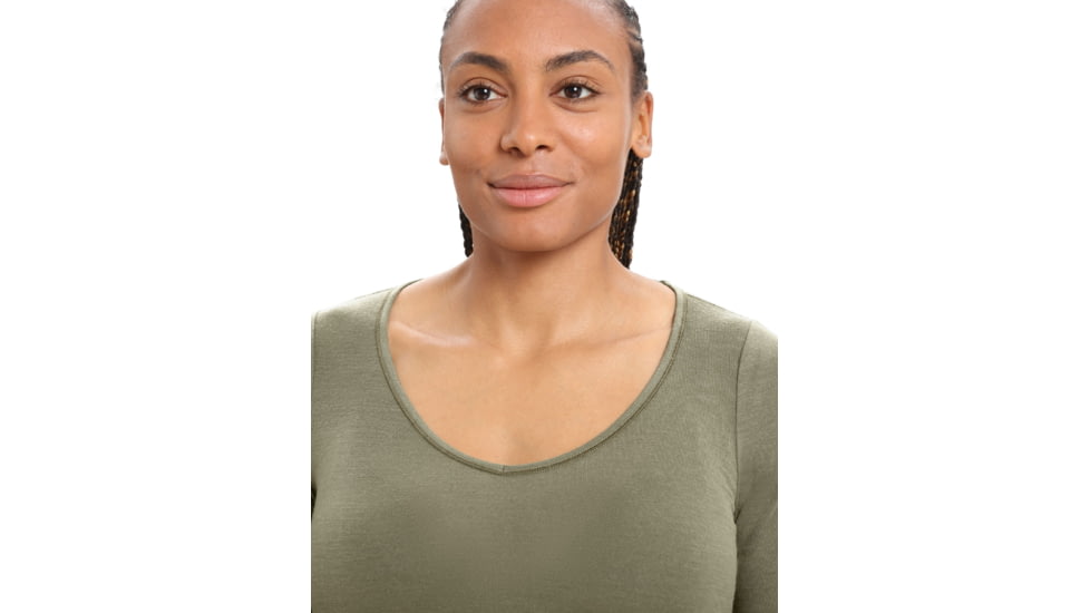 Icebreaker Siren Long Sleeve SweeTheart Top - Womens, Loden, Small, IB103194069S