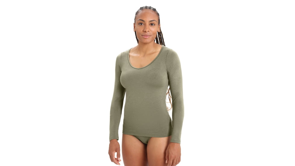 Icebreaker Siren Long Sleeve Sweetheart Top - Women's, Loden, Small, IB103194069S