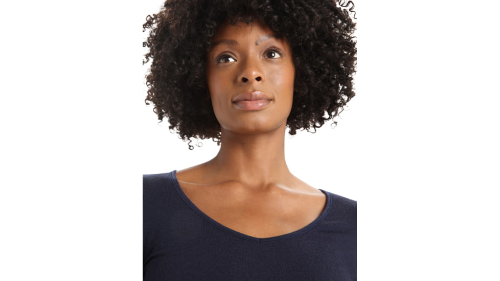 Icebreaker Siren Long Sleeve SweeTheart Top - Womens, Midnight Navy, Extra Small, IB103194423XS