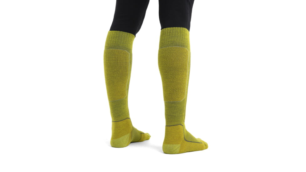 Icebreaker Ski+ Light Over The Calf Socks - Men's, Bio Lime/Solar/Loden, Large, IB104882920L