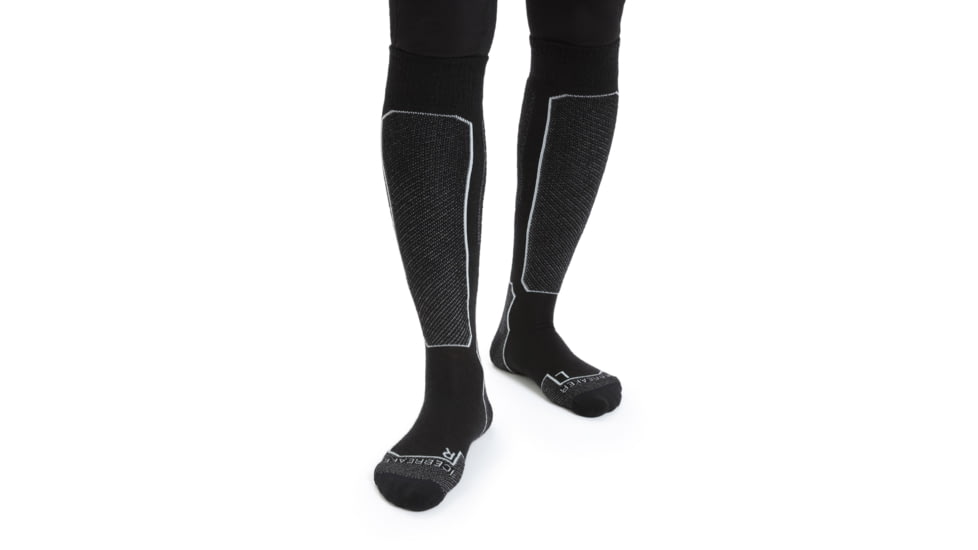 Icebreaker Ski+ Light Over The Calf Socks - Women's, Black, Medium, IB104879001M