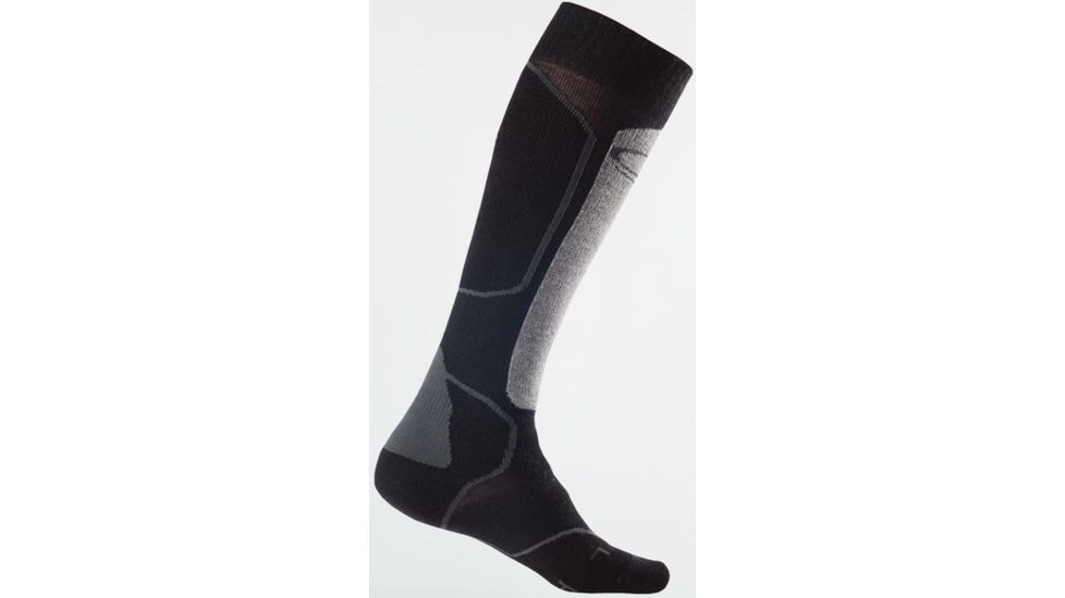 Icebreaker Ski+ Lite Over The Calf Sock - Mens-Oil/Black/Silver-Large