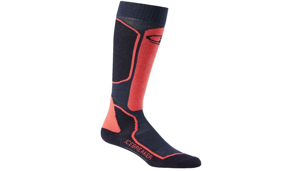 Icebreaker Ski+ Lite Over The Calf Sock - Womens-Largo/Admiral/Azalea-Large