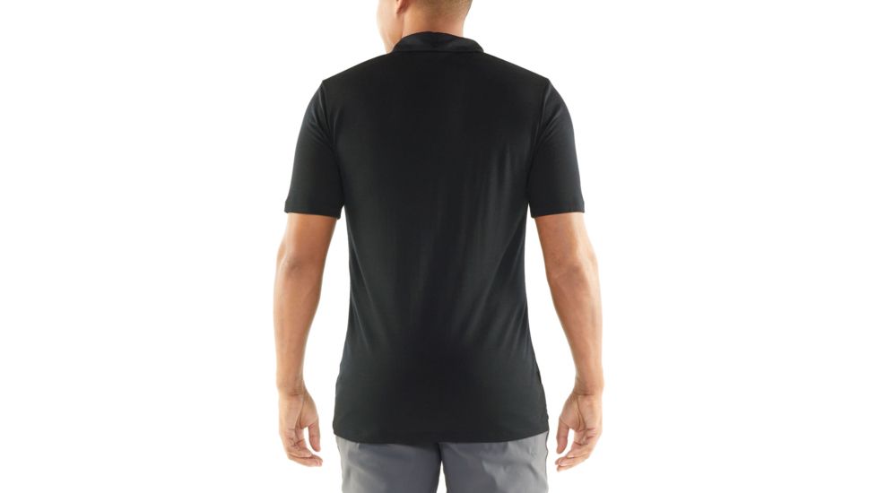 Icebreaker Solace Short Sleeve Polo - Mens, Black, Extra Large, 104594001XL