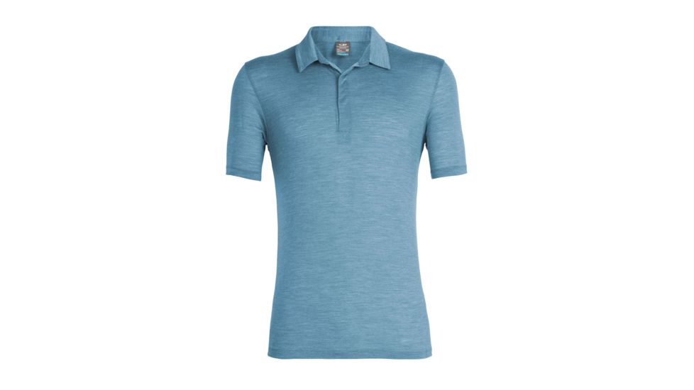 Icebreaker Solace Short Sleeve Polo - Mens, Thunder, Large, 104594401L