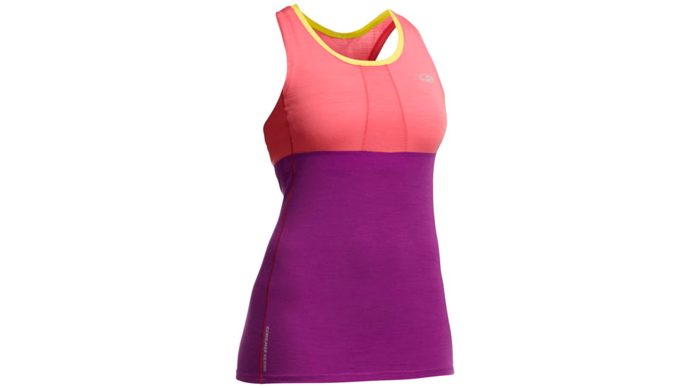 Icebreaker Spark Tank - Womens-Grapefruit/Vivid/Fuse-Large