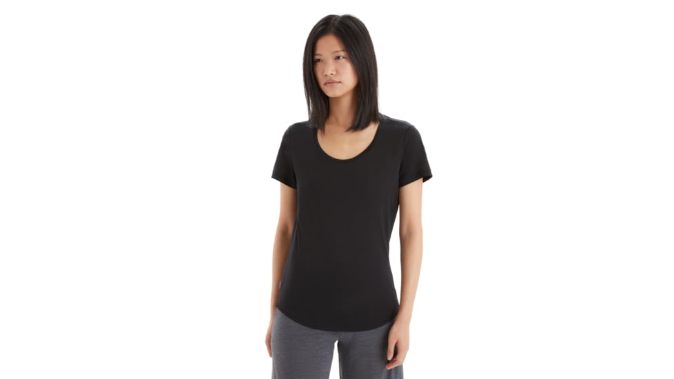 Icebreaker Sphere II Short Sleeve Scoop T-Shirt - Womens, Black, Large, IB0A56EY001L