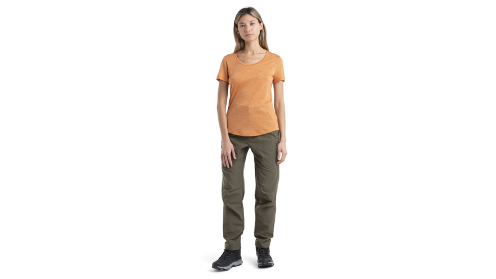 Icebreaker Sphere II Short Sleeve Scoop T-Shirt - Women's, Earth Heather, Large, IB0A56EY875L