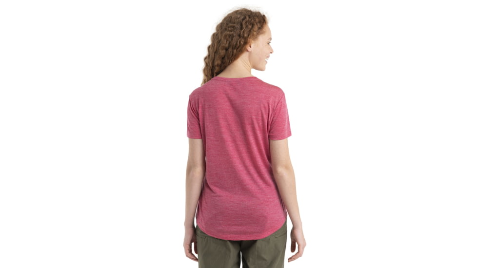 Icebreaker Sphere II Short Sleeve T-Shirt - Women's, Electron Pink Heather, Extra Large, IB0A56D3874XL