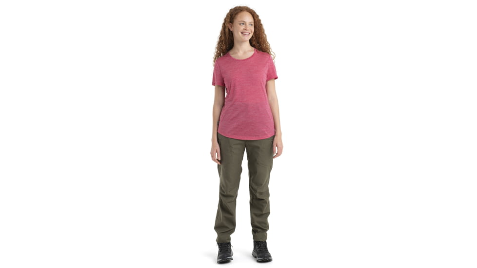 Icebreaker Sphere II Short Sleeve T-Shirt - Womens, Electron Pink Heather, Extra Large, IB0A56D3874XL