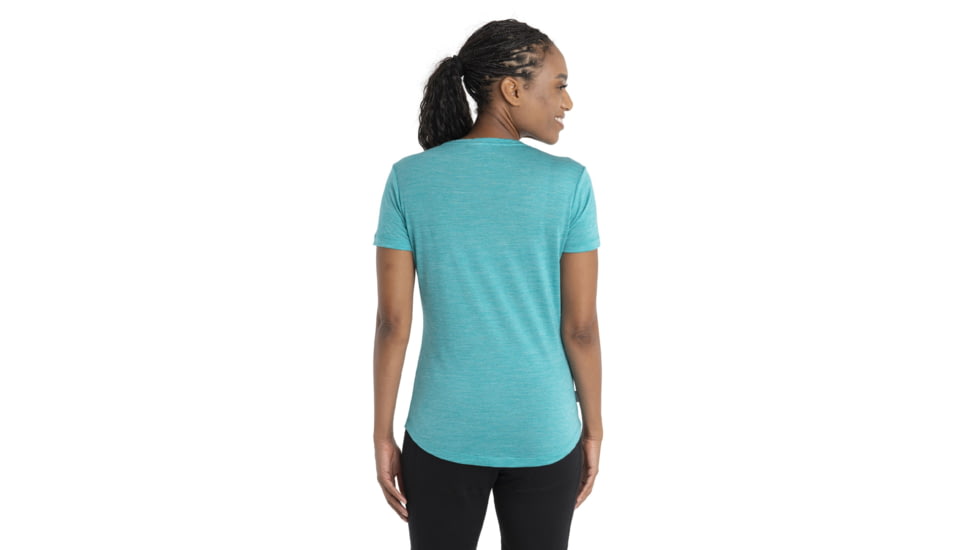 Icebreaker Sphere II Short Sleeve T-Shirt - Womens, Flux Green Heather, Small, IB0A56D3873S