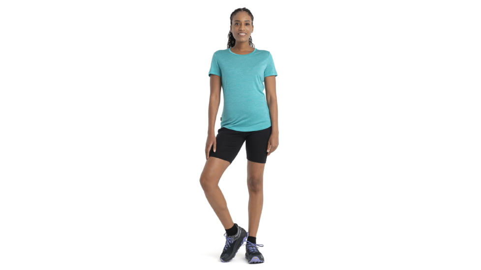 Icebreaker Sphere II Short Sleeve T-Shirt - Womens, Flux Green Heather, Small, IB0A56D3873S