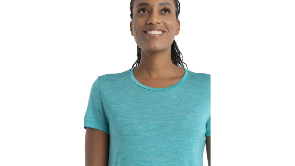 Icebreaker Sphere II Short Sleeve T-Shirt - Womens, Flux Green Heather, Small, IB0A56D3873S